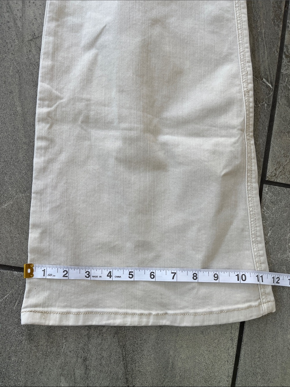 Pilcro The Carpenter Wide Leg Pants Size 25 Khaki Cream - Picture 10 of 13